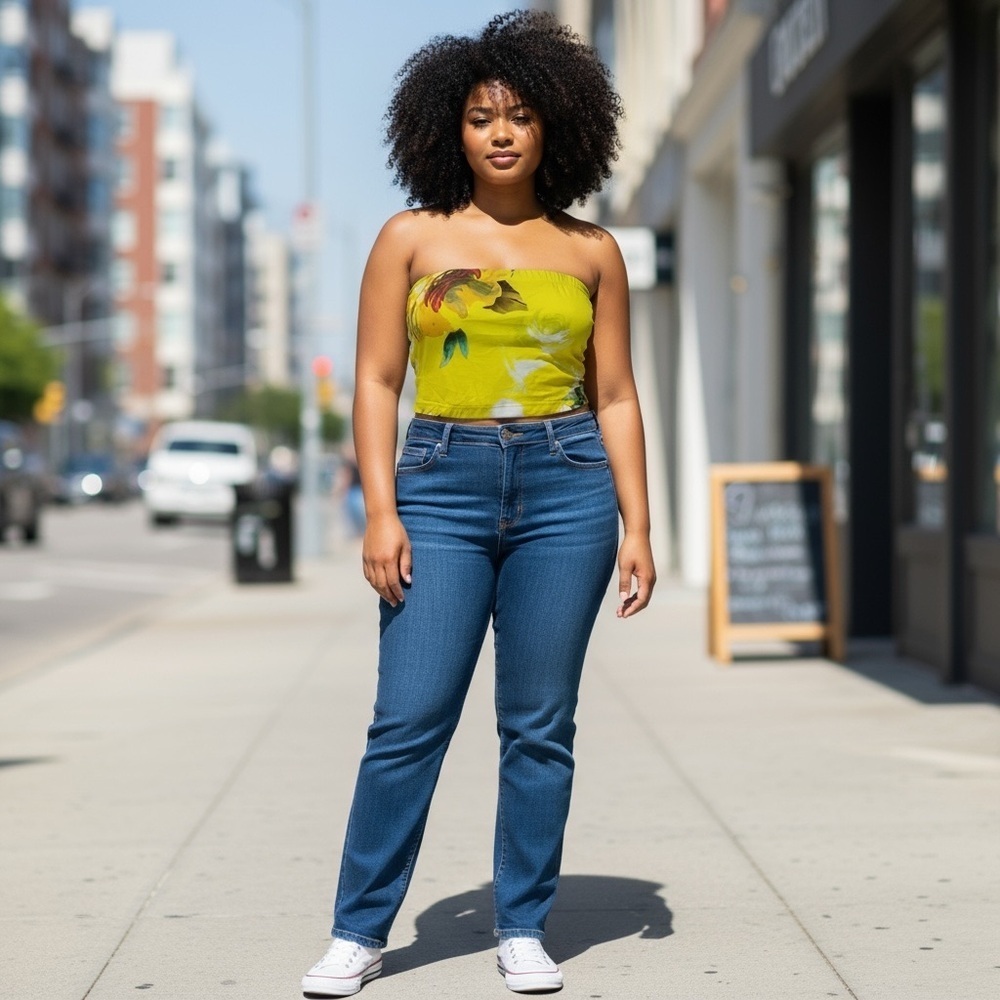 Yellow Floral Crop Top
New